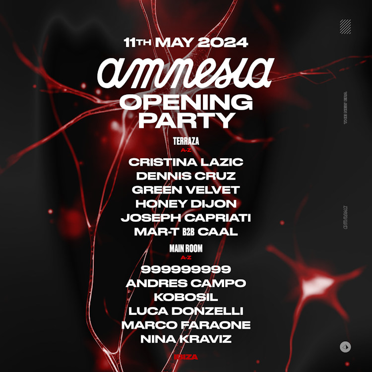 Amnesia Announces Opening Party for 2024 Ibiza Season
