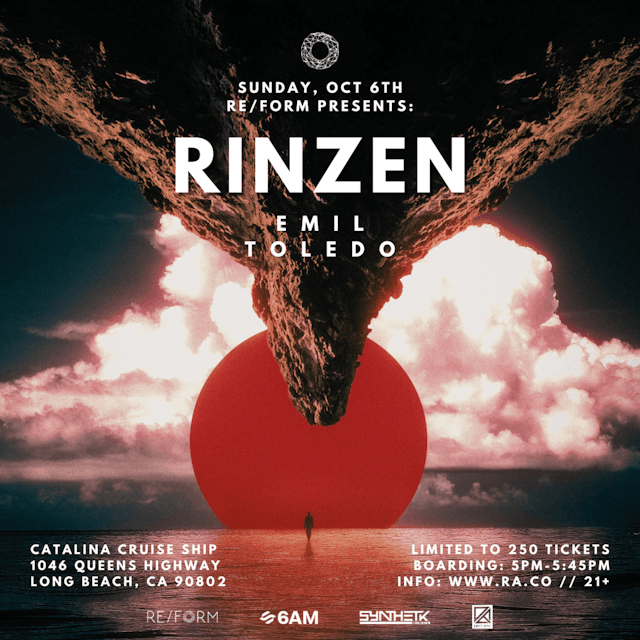SUNDAY, OCTOBER 6TH - RE/FORM PRESENTS: RINZEN & EMIL TOLEDO (CATALINA CRUISE SHIP)