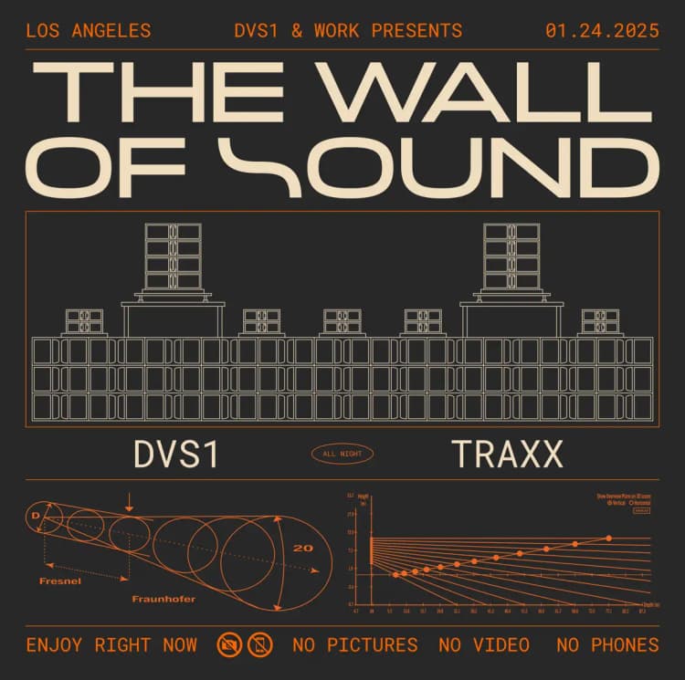 FRIDAY, JAN 24th DVS1 x WORK present The Wall Of Sound: DVS1 & Traxx (Extended Sets)