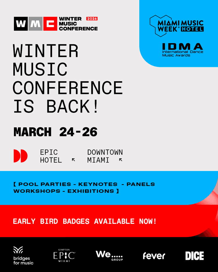 Winter Music Conference Announces Return to Miami March 24 - 26, 2026