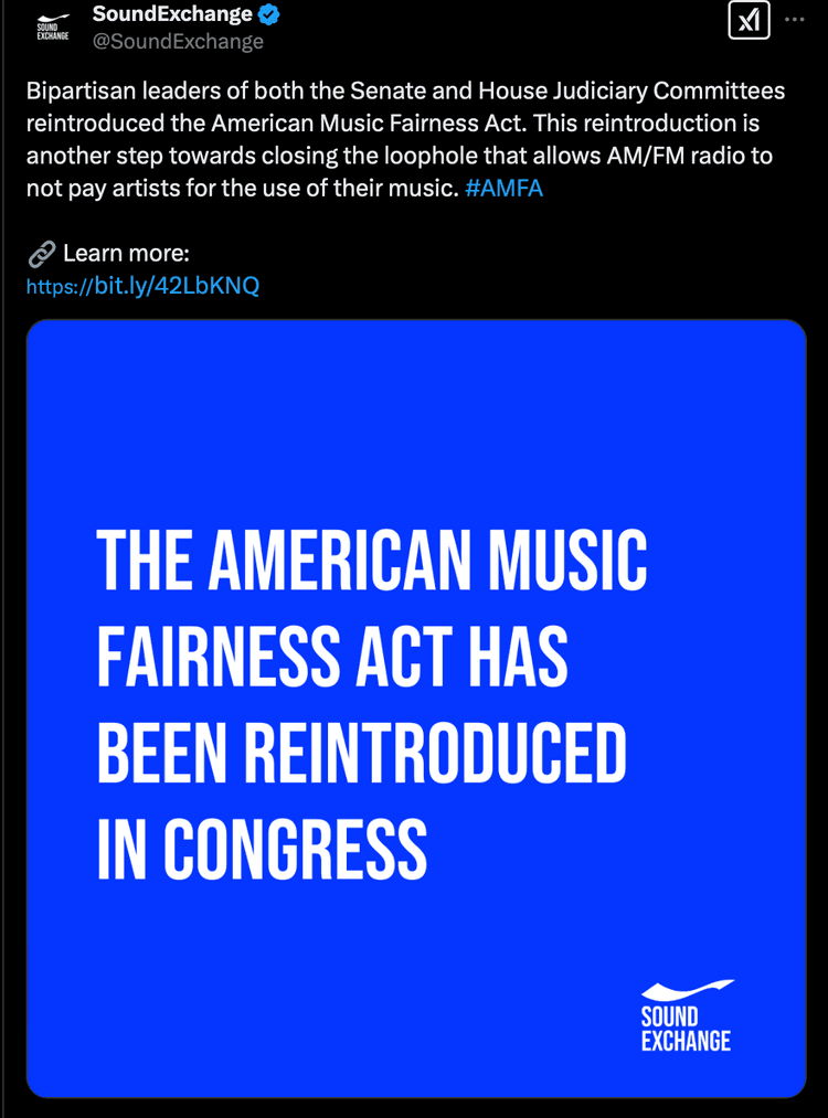 Congress Reintroduces the American Music Fairness Act