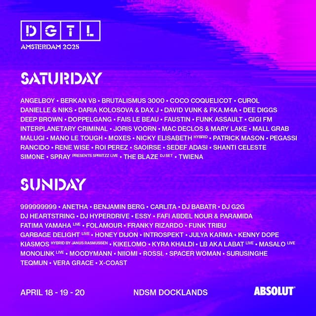 DGTL FESTIVAL UNLEASHES FULL LINE-UP FOR 13TH EDITION